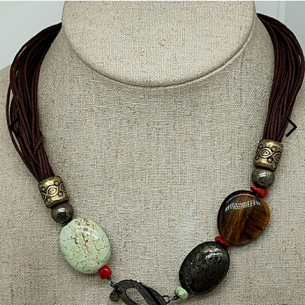 Silpada Brown and Multicolor Beaded Necklace